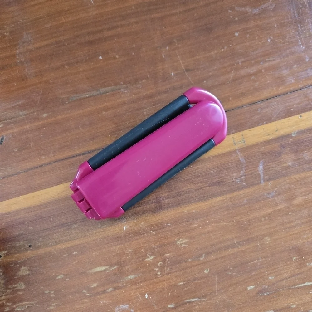 Avon Vintage Folding Travel Purse Hair Brush Pink